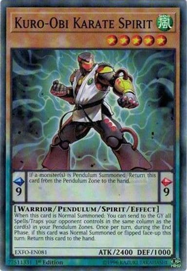 Kuro Obi Karate Spirit Extreme Force Yu-Gi-Oh! card