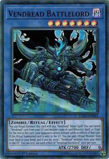 Vendread Battlelord Extreme Force Yu-Gi-Oh! card
