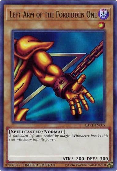 Left Arm of the Forbidden One The Lost Art Promotion Yu-Gi-Oh! card