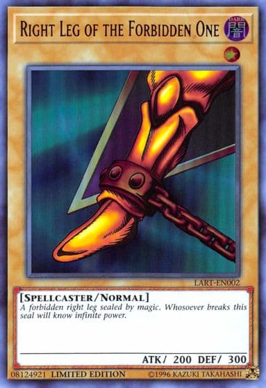 Right Leg of the Forbidden One The Lost Art Promotion Yu-Gi-Oh! card