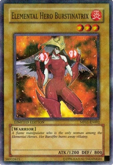 Elemental HERO Burstinatrix Mattel Action Figure Promos: Series 3 Yu-Gi-Oh! card