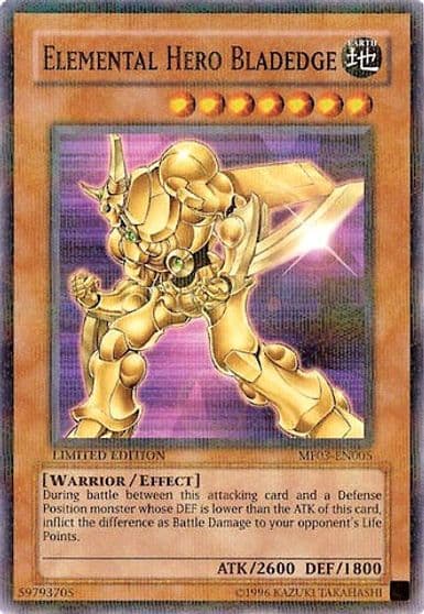 Elemental HERO Bladedge Mattel Action Figure Promos: Series 3 Yu-Gi-Oh! card