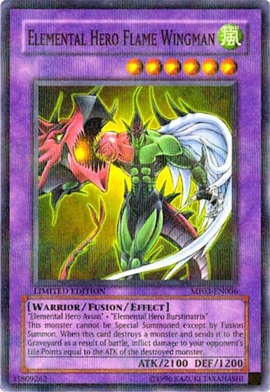 Elemental HERO Flame Wingman Mattel Action Figure Promos: Series 3 Yu-Gi-Oh! card