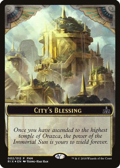 Citys Blessing Elemental Double Sided Token FNM Promos Magic card
