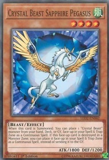 Crystal Beast Sapphire Pegasus Legendary Duelists: Ancient Millennium Yu-Gi-Oh! card