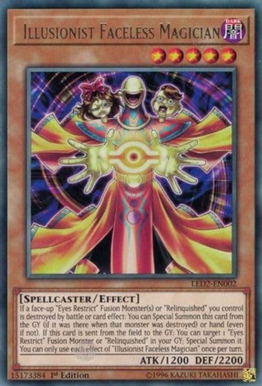 Illusionist Faceless Magician Legendary Duelists: Ancient Millennium Yu-Gi-Oh! card