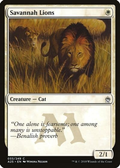 Savannah Lions Masters 25 Magic card