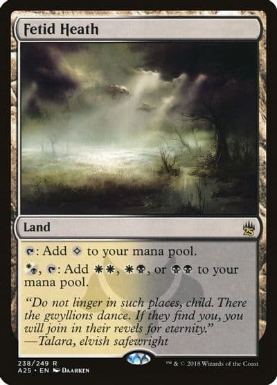 Fetid Heath Masters 25 Magic card