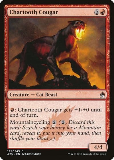 Chartooth Cougar Masters 25 Magic card