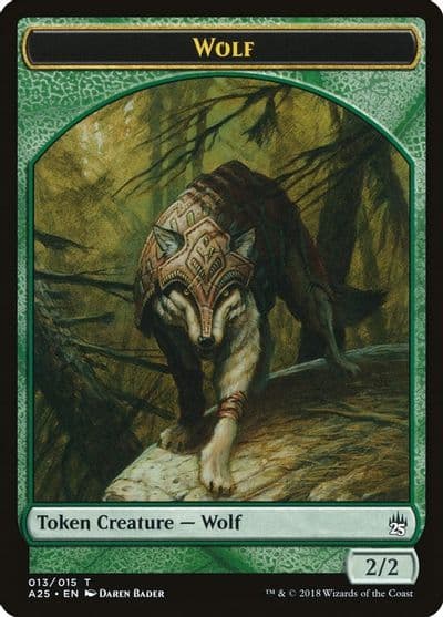 Wolf Token 013 Masters 25 Magic card