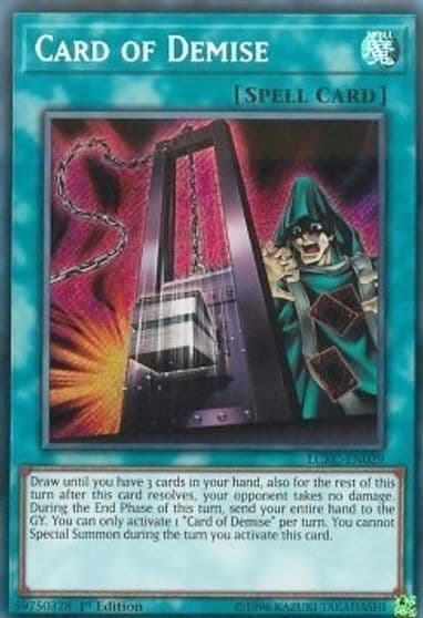 Card of Demise Legendary Collection Kaiba Yu-Gi-Oh! card