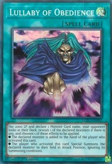 Lullaby of Obedience Legendary Collection Kaiba Yu-Gi-Oh! card