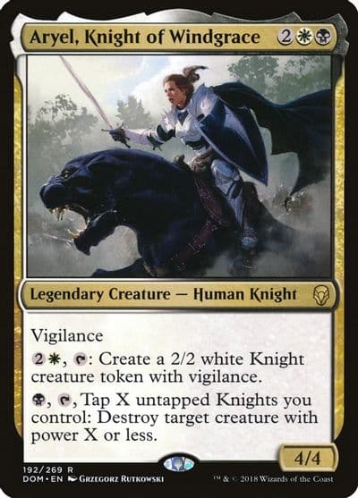 Aryel Knight of Windgrace Dominaria Magic card
