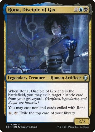 Rona Disciple of Gix Dominaria Magic card