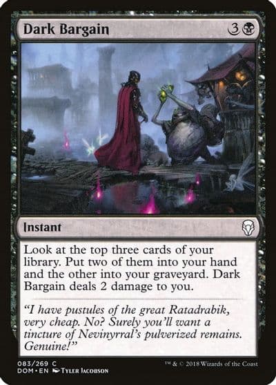 Dark Bargain Dominaria Magic card