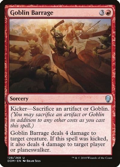 Goblin Barrage Dominaria Magic card