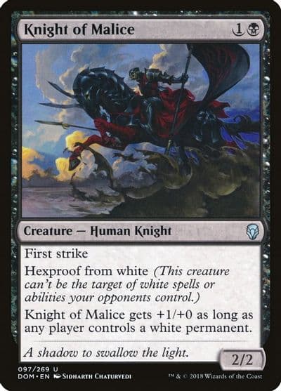 Knight of Malice Dominaria Magic card