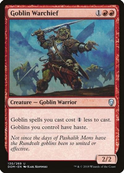 Goblin Warchief Dominaria Magic card