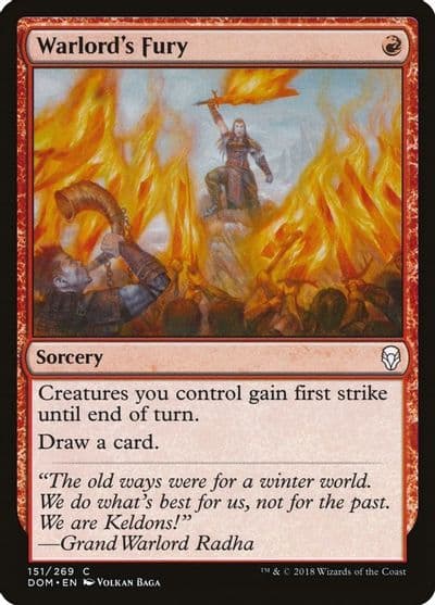 Warlords Fury Dominaria Magic card