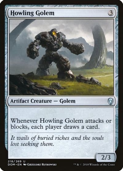 Howling Golem Dominaria Magic card
