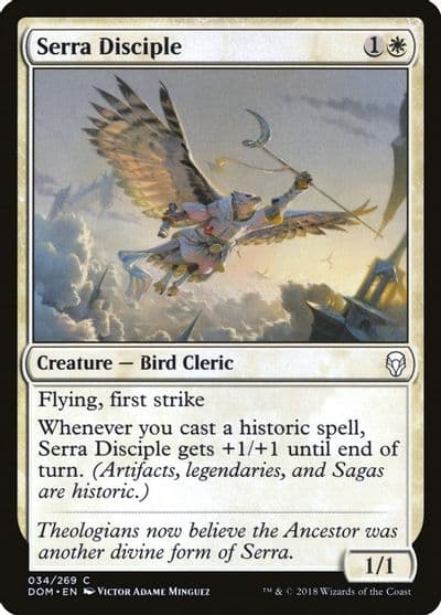 Serra Disciple Dominaria Magic card