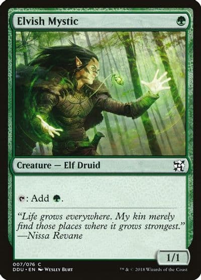 Elvish Mystic Duel Decks: Elves vs. Inventors Magic card