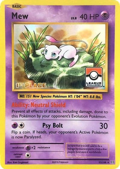 Mew (League Challenge) [1st Place] League & Championship Cards Pokemon card