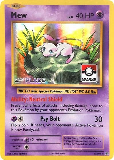 Mew (League Challenge) [2nd Place] League & Championship Cards Pokemon card