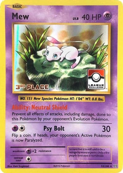 Mew (League Challenge) [3rd Place] League & Championship Cards Pokemon card