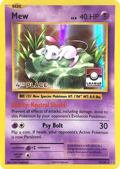 Mew (League Challenge) [4th Place] League & Championship Cards Pokemon card
