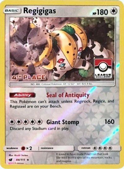 Regigigas (League Challenge) [4th Place] League & Championship Cards Pokemon card