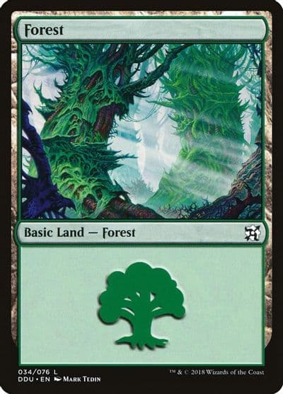 Forest 034 Duel Decks: Elves vs. Inventors Magic card