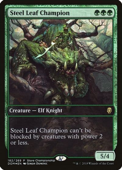 Steel Leaf Champion Game Day & Store Championship Promos Magic card
