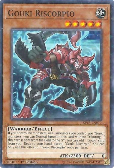 Gouki Riscorpio Starfoil Star Pack VRAINS Yu-Gi-Oh! card