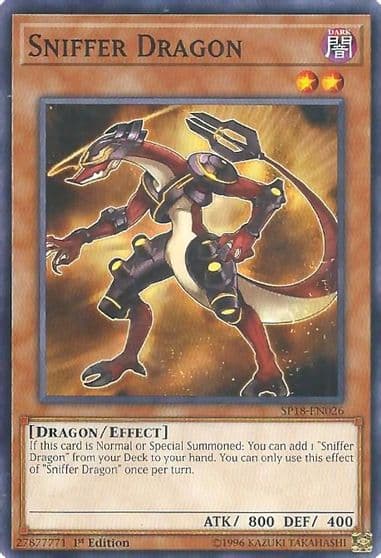 Sniffer Dragon Star Pack VRAINS Yu-Gi-Oh! card