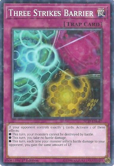 Three Strikes Barrier Starfoil Star Pack VRAINS Yu-Gi-Oh! card