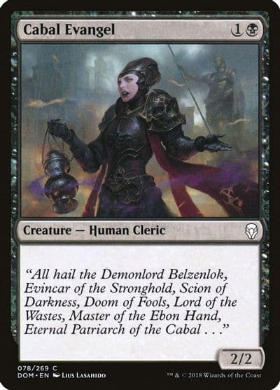 Cabal Evangel Dominaria Magic card