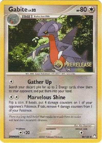 Gabite (Prerelease) Diamond and Pearl Promos Pokemon card