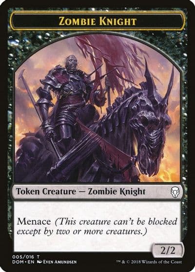 Zombie Knight Token Dominaria Magic card