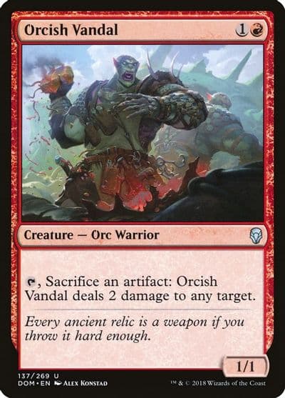 Orcish Vandal Dominaria Magic card