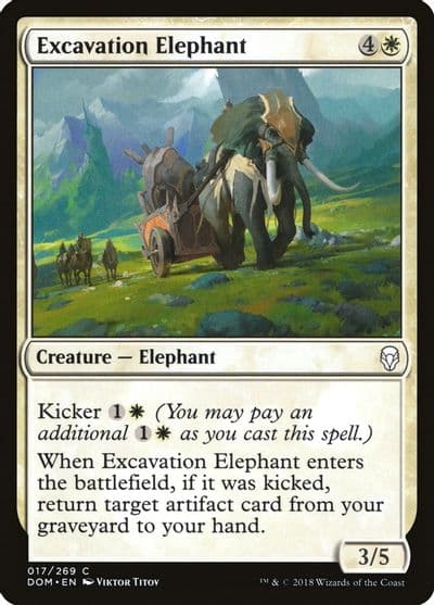 Excavation Elephant Dominaria Magic card