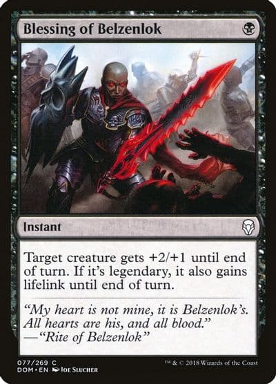 Blessing of Belzenlok Dominaria Magic card