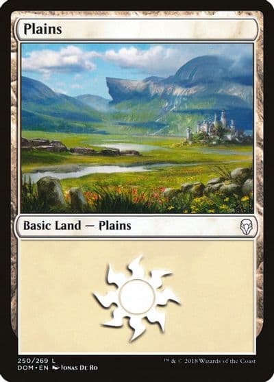 Plains 250 Dominaria Magic card