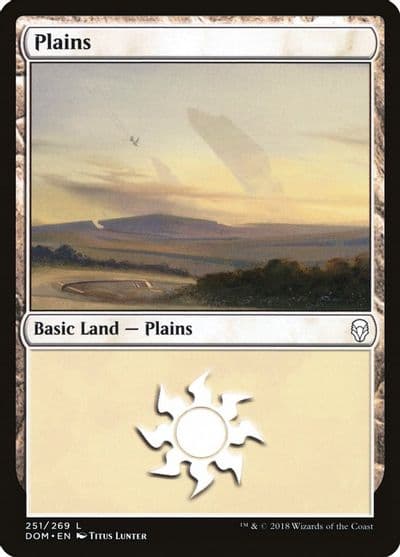 Plains 251 Dominaria Magic card