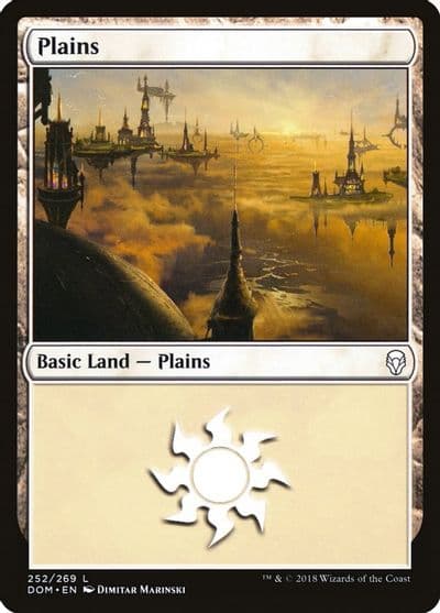 Plains 252 Dominaria Magic card
