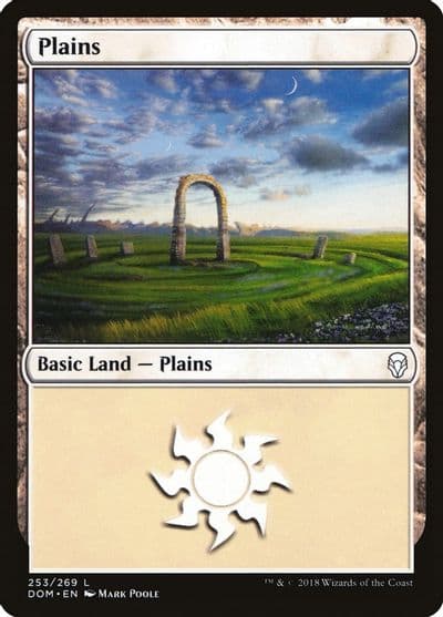 Plains 253 Dominaria Magic card