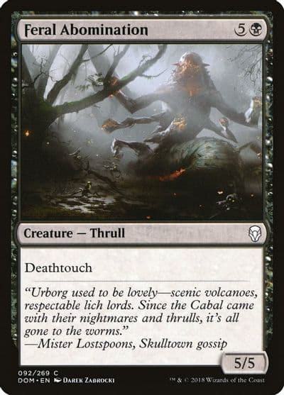 Feral Abomination Dominaria Magic card