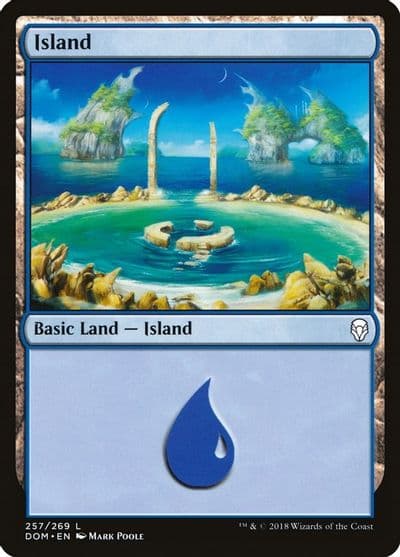 Island 257 Dominaria Magic card