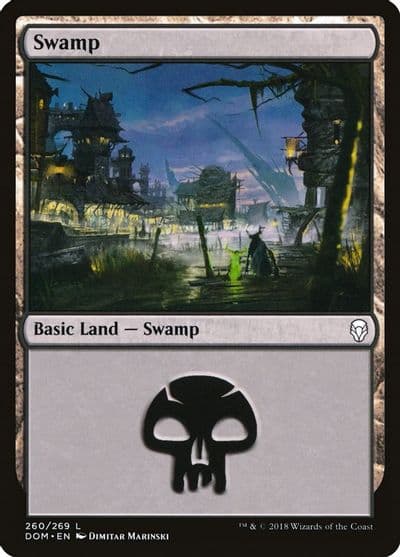 Swamp 260 Dominaria Magic card