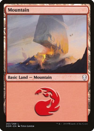 Mountain 263 Dominaria Magic card